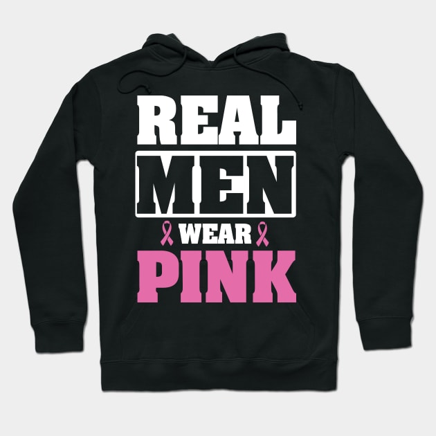 Cancer: Real men wear pink Hoodie by nektarinchen